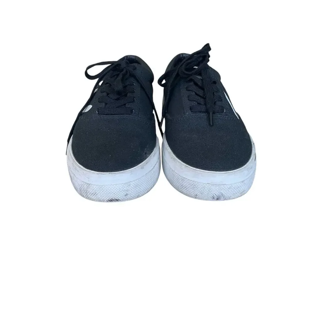 Lacoste Jump Serve Lace Up Men's Canvas Sneakers Black Size 8